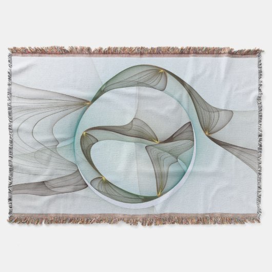 Abstracte Modern Turquoise Brown Gold Elegance Deken (Voorkant)