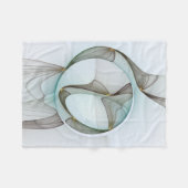 Abstracte Modern Turquoise Brown Gold Elegance Fleece Deken (Voorkant (Horizontaal))