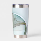 Abstracte Modern Turquoise Brown Gold Elegance Geïsoleerde Drinkbeker (Achterkant)