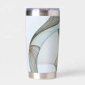 Abstracte Modern Turquoise Brown Gold Elegance Geïsoleerde Drinkbeker (Voorkant)