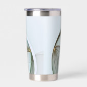 Abstracte Modern Turquoise Brown Gold Elegance Geïsoleerde Drinkbeker (Rechts)