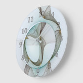 Abstracte Modern Turquoise Brown Gold Elegance Grote Klok (Hoek)