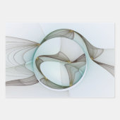 Abstracte Modern Turquoise Brown Gold Elegance Inpakpapier Vel (Voorkant 2)