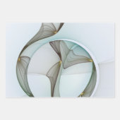 Abstracte Modern Turquoise Brown Gold Elegance Inpakpapier Vel (Voorkant 2)