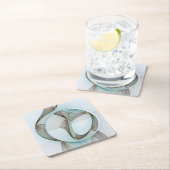 Abstracte Modern Turquoise Brown Gold Elegance Kartonnen Onderzetters (Insitu)