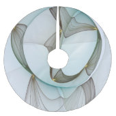 Abstracte Modern Turquoise Brown Gold Elegance Kerstboom Rok (Voorkant)