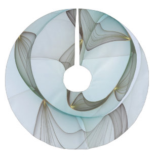 Abstracte Modern Turquoise Brown Gold Elegance Kerstboom Rok