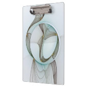 Abstracte Modern Turquoise Brown Gold Elegance Klembord (Links)