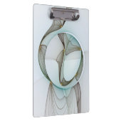 Abstracte Modern Turquoise Brown Gold Elegance Klembord (Rechts)