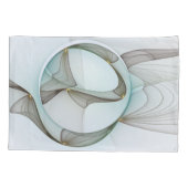 Abstracte Modern Turquoise Brown Gold Elegance Kussensloop (Achterkant)