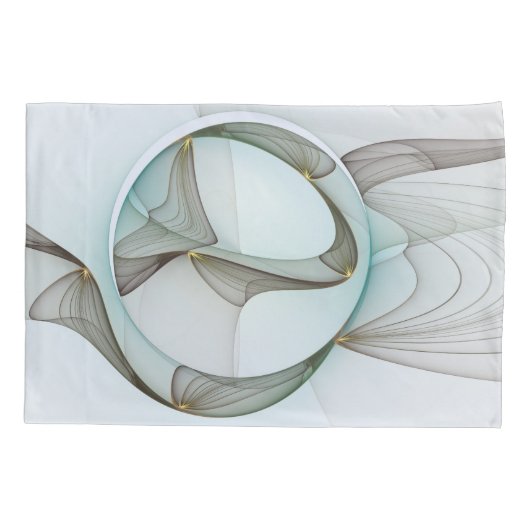 Abstracte Modern Turquoise Brown Gold Elegance Kussensloop (Achterkant)