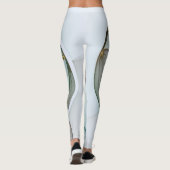 Abstracte Modern Turquoise Brown Gold Elegance Leggings (Achterkant)