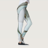 Abstracte Modern Turquoise Brown Gold Elegance Leggings (Rechts)