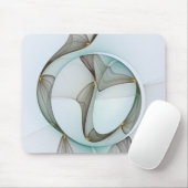 Abstracte Modern Turquoise Brown Gold Elegance Muismat (Met muis)