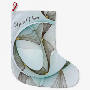 Abstracte Modern Turquoise Brown Gold Elegance Naa Grote Kerstsok
