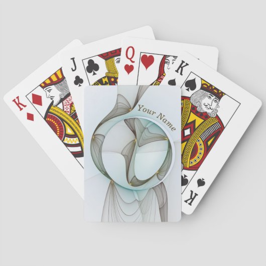 Abstracte Modern Turquoise Brown Gold Elegance Naa Pokerkaarten (Achterkant)