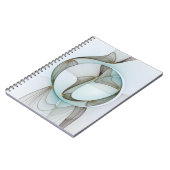 Abstracte Modern Turquoise Brown Gold Elegance Notitieboek (Linkerzijde)