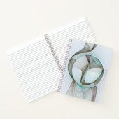 Abstracte Modern Turquoise Brown Gold Elegance Notitieboek (Binnen)