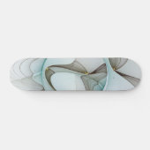 Abstracte Modern Turquoise Brown Gold Elegance Persoonlijk Skateboard (Horizontaal)