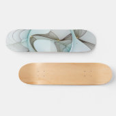 Abstracte Modern Turquoise Brown Gold Elegance Persoonlijk Skateboard (Horizontaal)