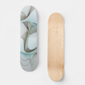 Abstracte Modern Turquoise Brown Gold Elegance Persoonlijk Skateboard (Voorkant)