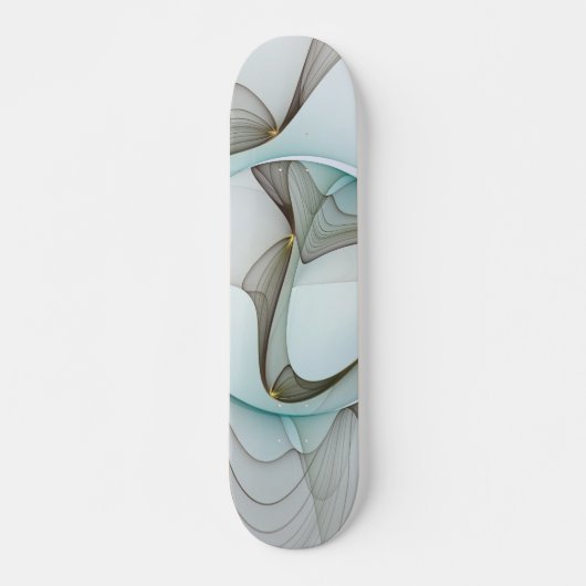 Abstracte Modern Turquoise Brown Gold Elegance Persoonlijk Skateboard (Voorkant)