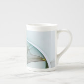 Abstracte Modern Turquoise Brown Gold Elegance Porselein Kop (Rechts)