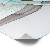 Abstracte Modern Turquoise Brown Gold Elegance Poster (Hoek)