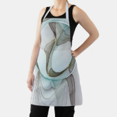 Abstracte Modern Turquoise Brown Gold Elegance Schort (Insitu)