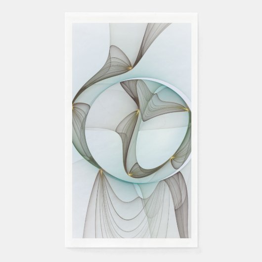 Abstracte Modern Turquoise Brown Gold Elegance Servet (Voorkant)