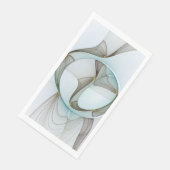 Abstracte Modern Turquoise Brown Gold Elegance Servet (Hoek)