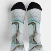 Abstracte Modern Turquoise Brown Gold Elegance Sokken (Top)