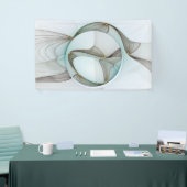 Abstracte Modern Turquoise Brown Gold Elegance Spandoek (Beurs)