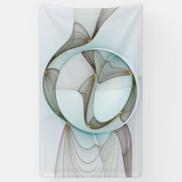 Abstracte Modern Turquoise Brown Gold Elegance Spandoek