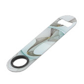 Abstracte Modern Turquoise Brown Gold Elegance Speed Flessenopener (Achterkant Gekanteld)