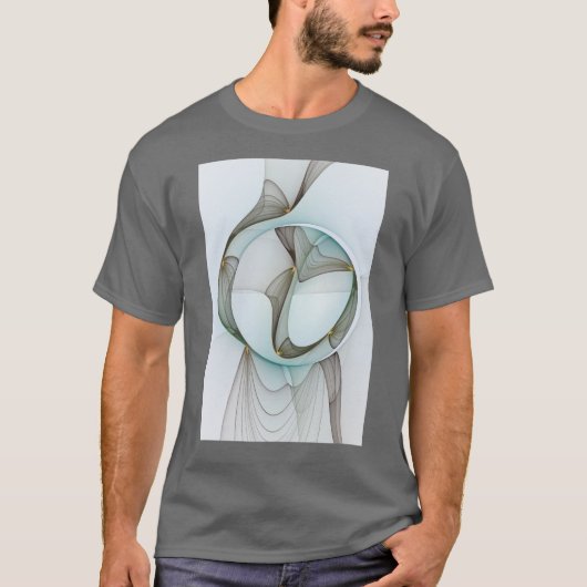 Abstracte Modern Turquoise Brown Gold Elegance T-shirt (Voorkant)