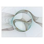 Abstracte Modern Turquoise Brown Gold Elegance Tafelkleed (Voorkant (Horizontaal))