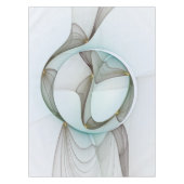 Abstracte Modern Turquoise Brown Gold Elegance Tafelkleed (Voorkant)