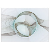 Abstracte Modern Turquoise Brown Gold Elegance Tafelkleed (Voorkant (Horizontaal))