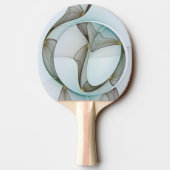 Abstracte Modern Turquoise Brown Gold Elegance Tafeltennisbatje (Achterkant)