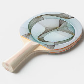 Abstracte Modern Turquoise Brown Gold Elegance Tafeltennisbatje (Voorkant Gekanteld)