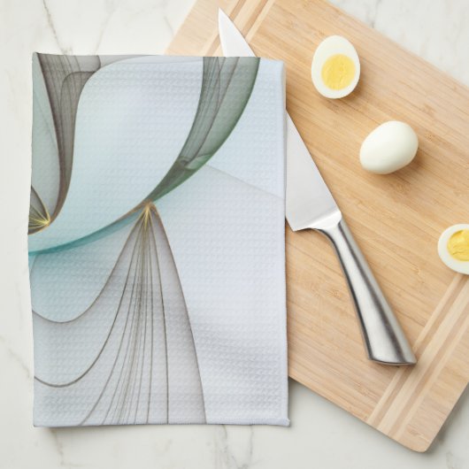 Abstracte Modern Turquoise Brown Gold Elegance Theedoek (Quarter Fold)