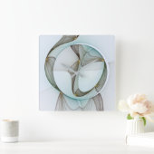 Abstracte Modern Turquoise Brown Gold Elegance Vierkante Klok (Huis)