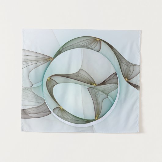 Abstracte Modern Turquoise Brown Gold Elegance Wandkleed (Voorkant (horizontaal))