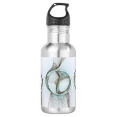 Abstracte Modern Turquoise Brown Gold Elegance Waterfles (Voorkant)