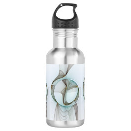 Abstracte Modern Turquoise Brown Gold Elegance Waterfles