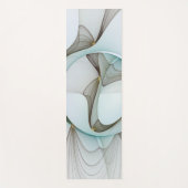 Abstracte Modern Turquoise Brown Gold Elegance Yogamat (Voorkant)