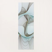 Abstracte Modern Turquoise Brown Gold Elegance Yogamat (Achterkant)