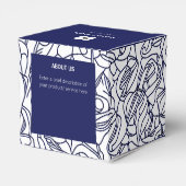 Abstracte moderne aanpasbare cadeauverpakking bedankdoosjes (Achterkant)