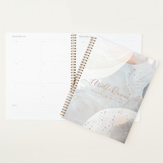 Abstracte moderne aardse Waterverf make-up artist Planner (Display)